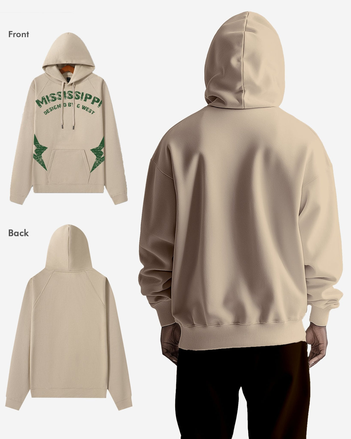 G WEST MISSISSIPPI TAN HOODIE