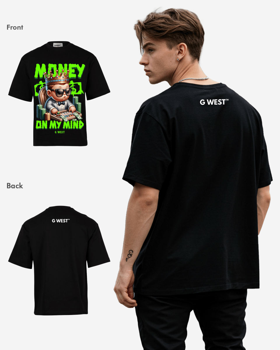 G-WEST MONEY ON MY MIND OVERSIZED TEE