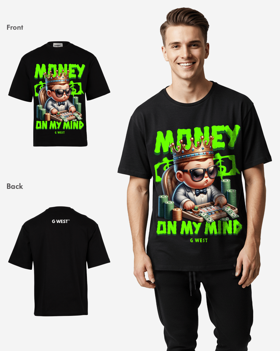 G-WEST MONEY ON MY MIND OVERSIZED TEE