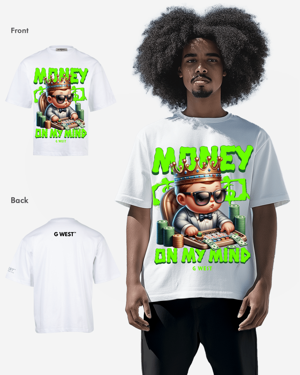 G-WEST MONEY ON MY MIND OVERSIZED TEE