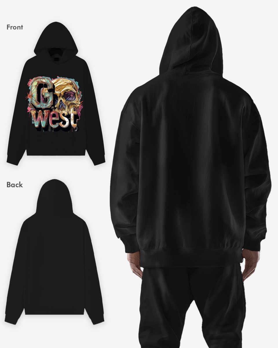 G West Multicolor Skull Oversize Hoodie