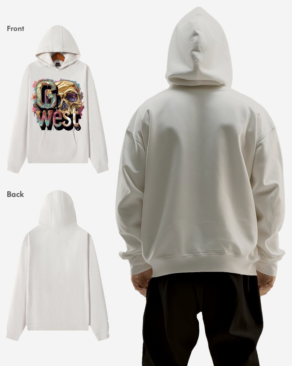 G West Multicolor Skull Oversize Hoodie