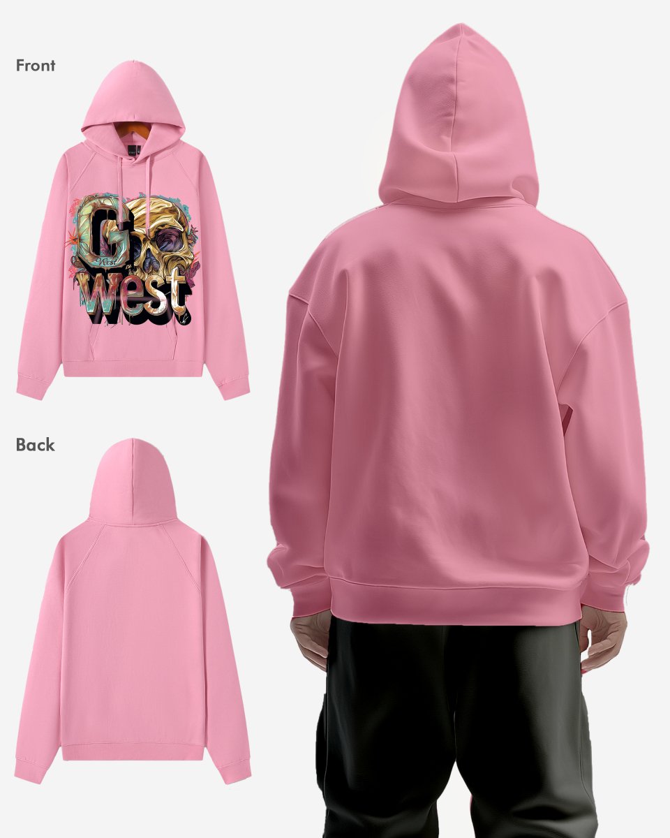 G West Multicolor Skull Oversize Hoodie