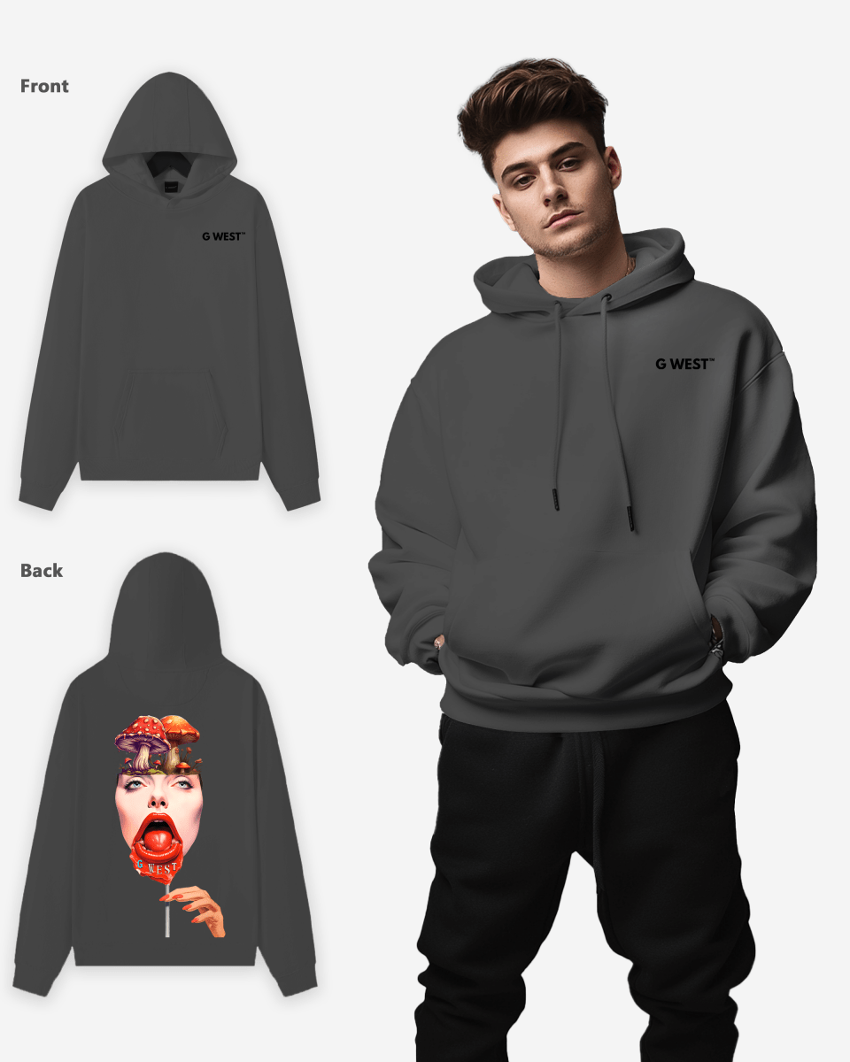 G West Mushroom Lollipop Heavy Premium Hoodie