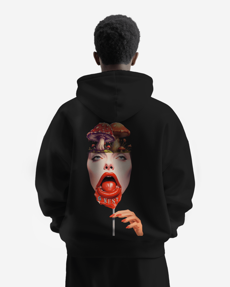 G West Mushroom Lollipop Heavy Premium Hoodie