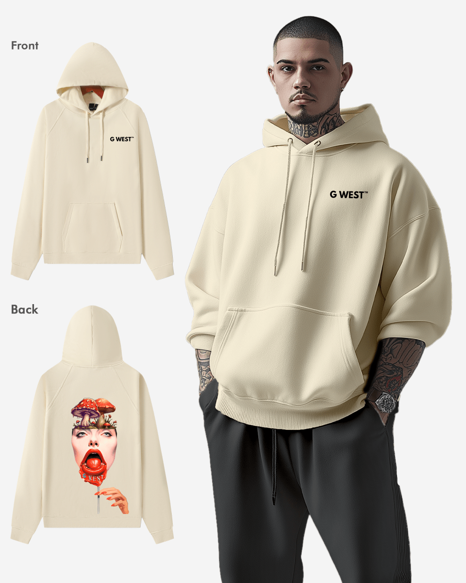 G West Mushroom Lollipop Heavy Premium Hoodie