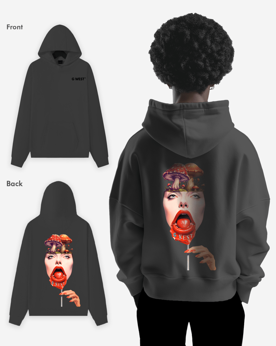 G West Mushroom Lollipop Heavy Premium Hoodie