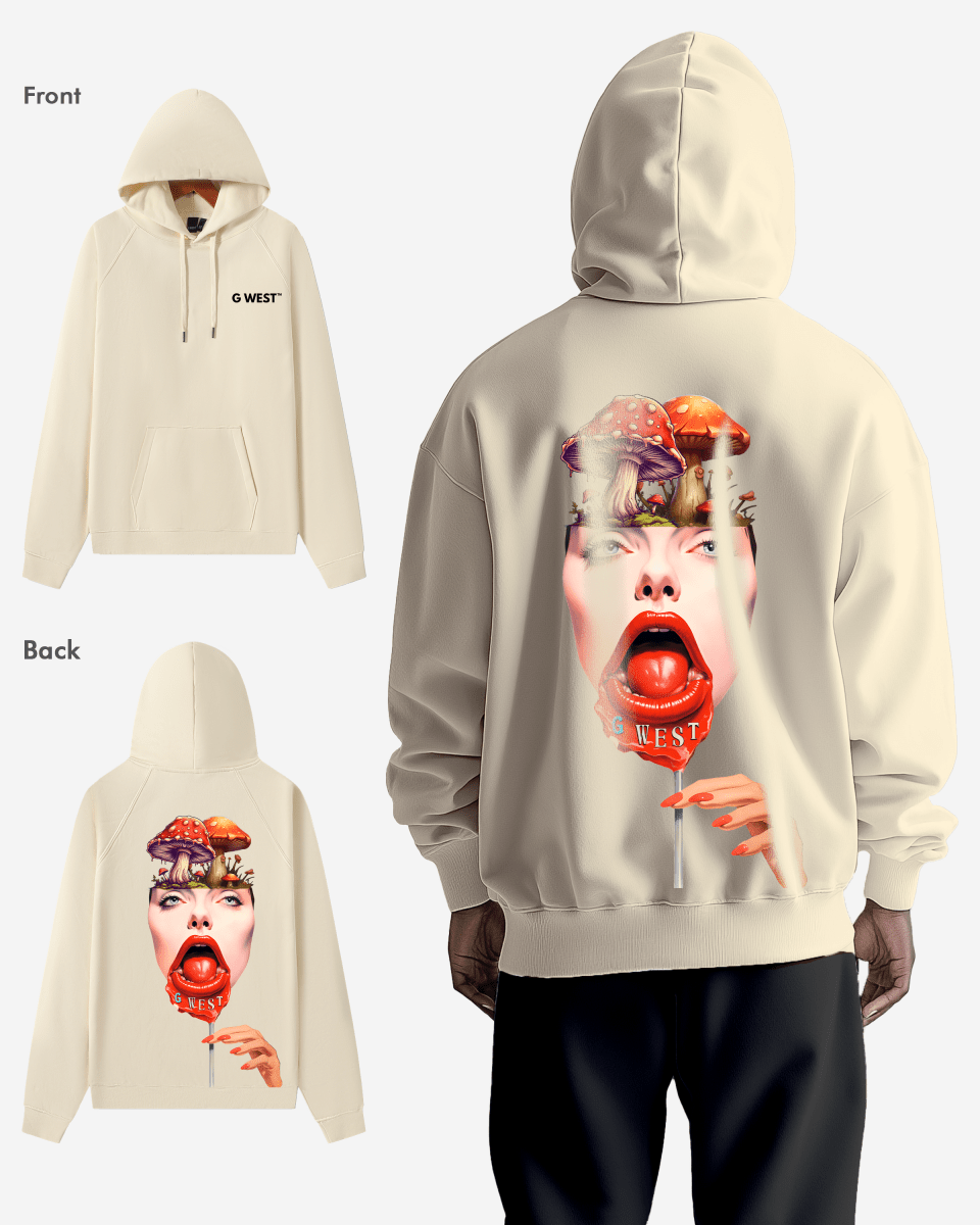 G West Mushroom Lollipop Heavy Premium Hoodie