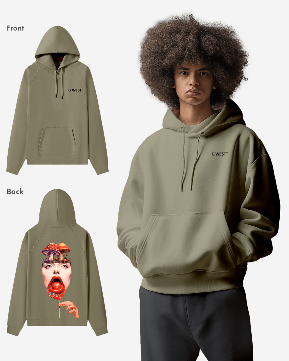 G West Mushroom Lollipop Heavy Premium Hoodie