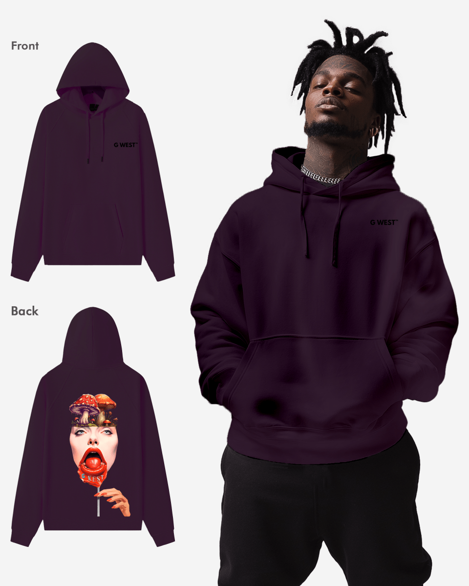 G West Mushroom Lollipop Heavy Premium Hoodie