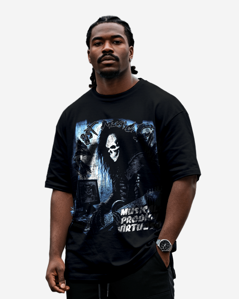 G West Musical Prodigy Virtuoso Black Tee Big and Tall