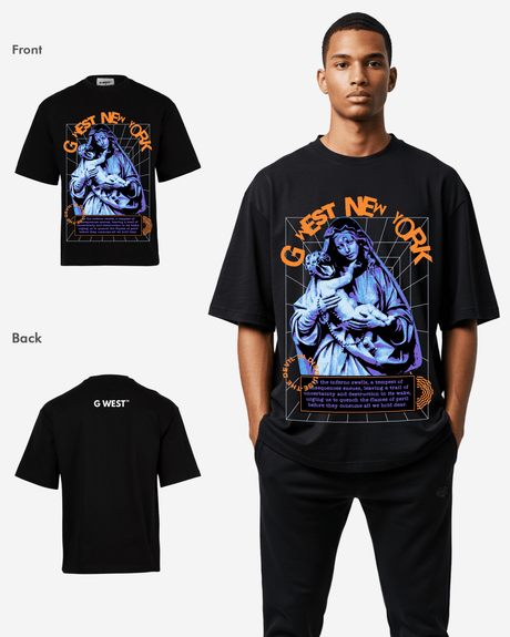 G-WEST NEW YORK OVERSIZED TEE