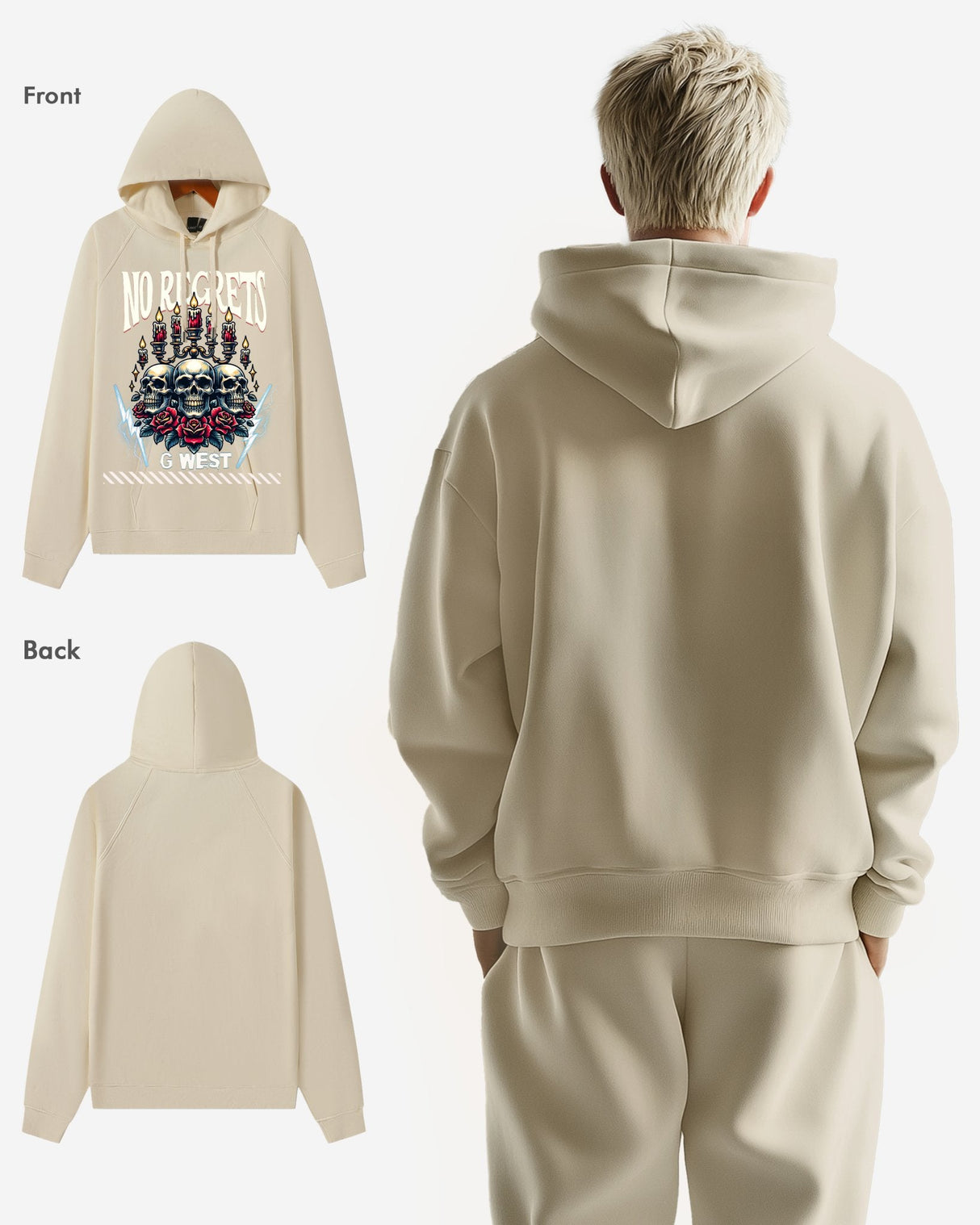 G WEST NO REGRETS OVERSIZE HOODIE