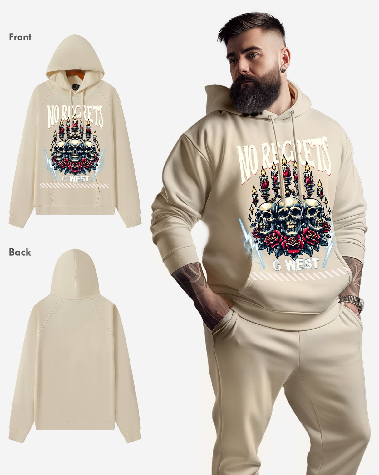 G WEST NO REGRETS OVERSIZE HOODIE