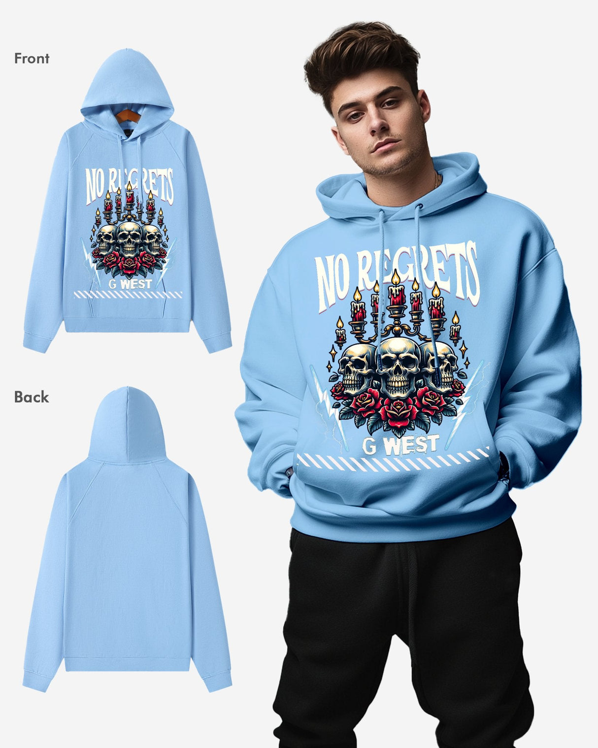 G WEST NO REGRETS OVERSIZE HOODIE