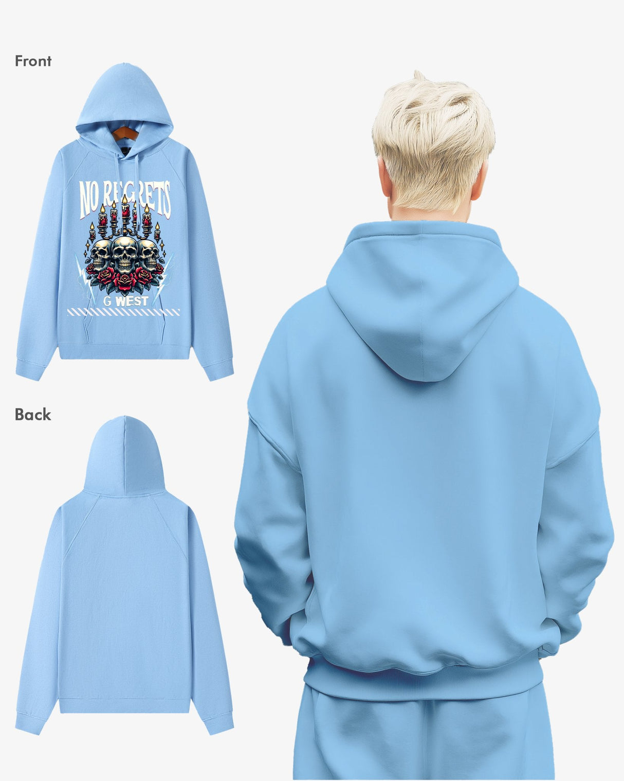 G WEST NO REGRETS OVERSIZE HOODIE