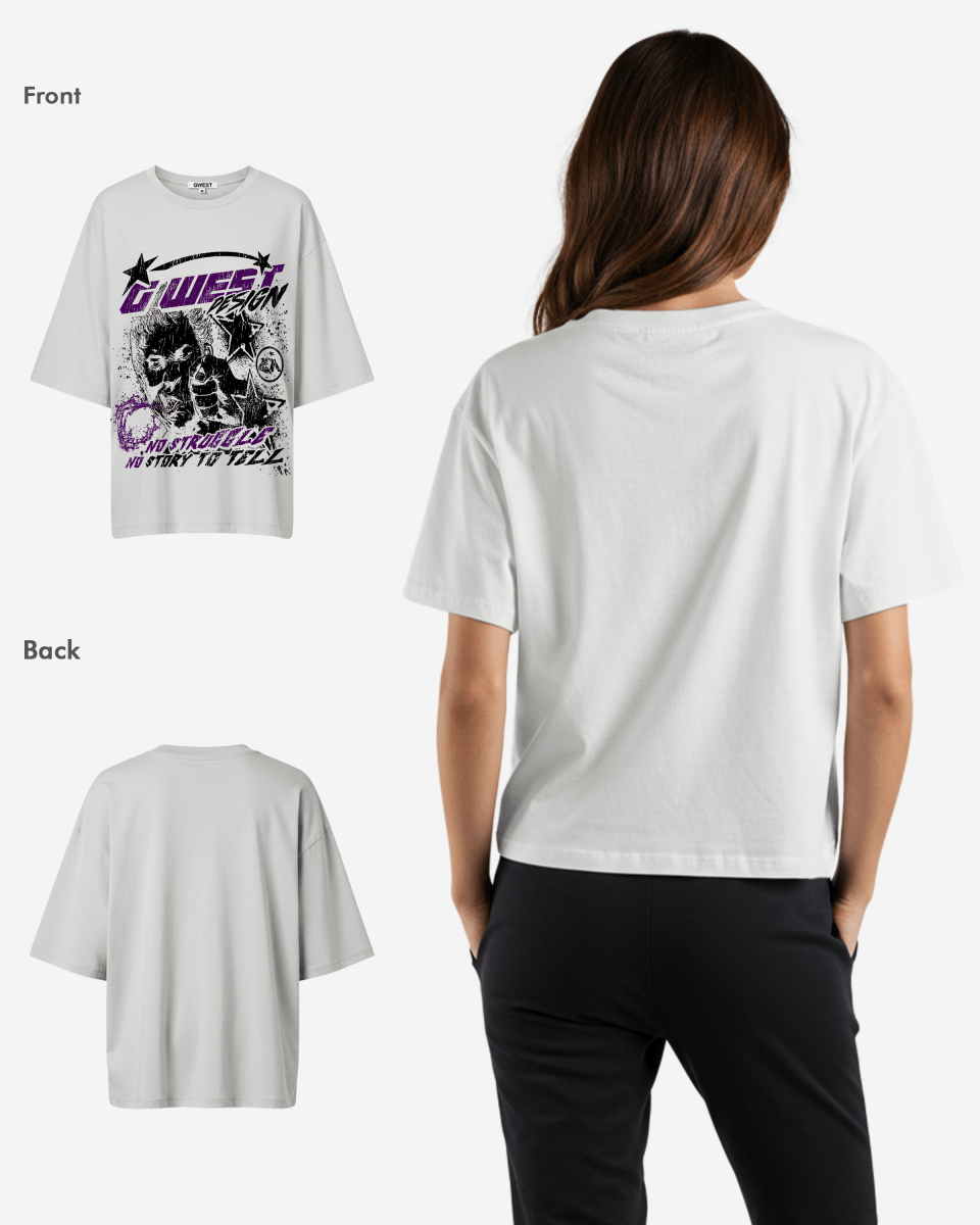 G West No Struggle No Story Oversized Tee - WOMEN