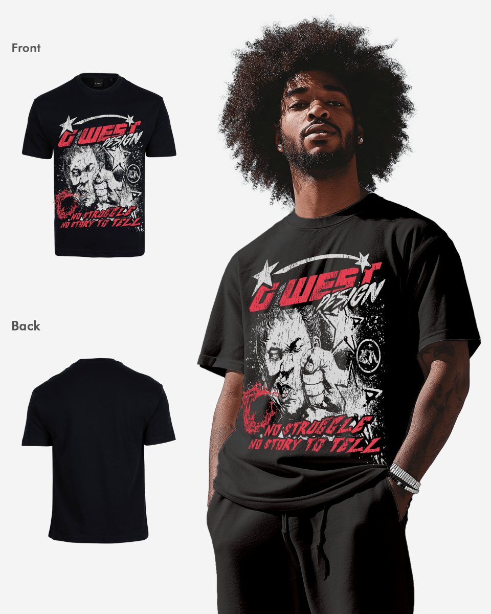 G West No Struggle No Story Oversized Tee