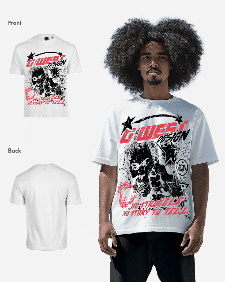 G West No Struggle No Story Oversized Tee