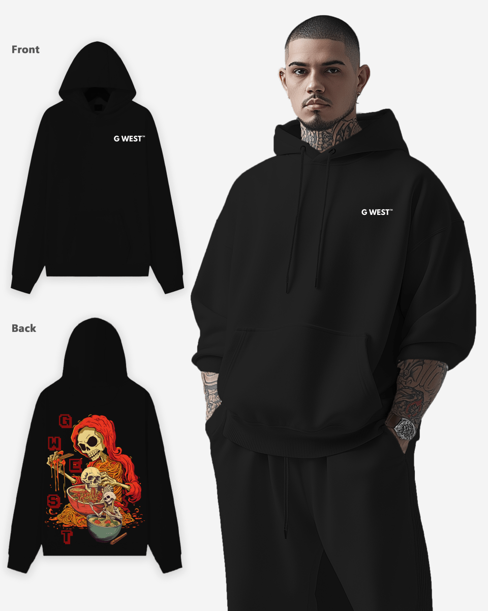 G West Noodle Skelton Heavy Premium Hoodie