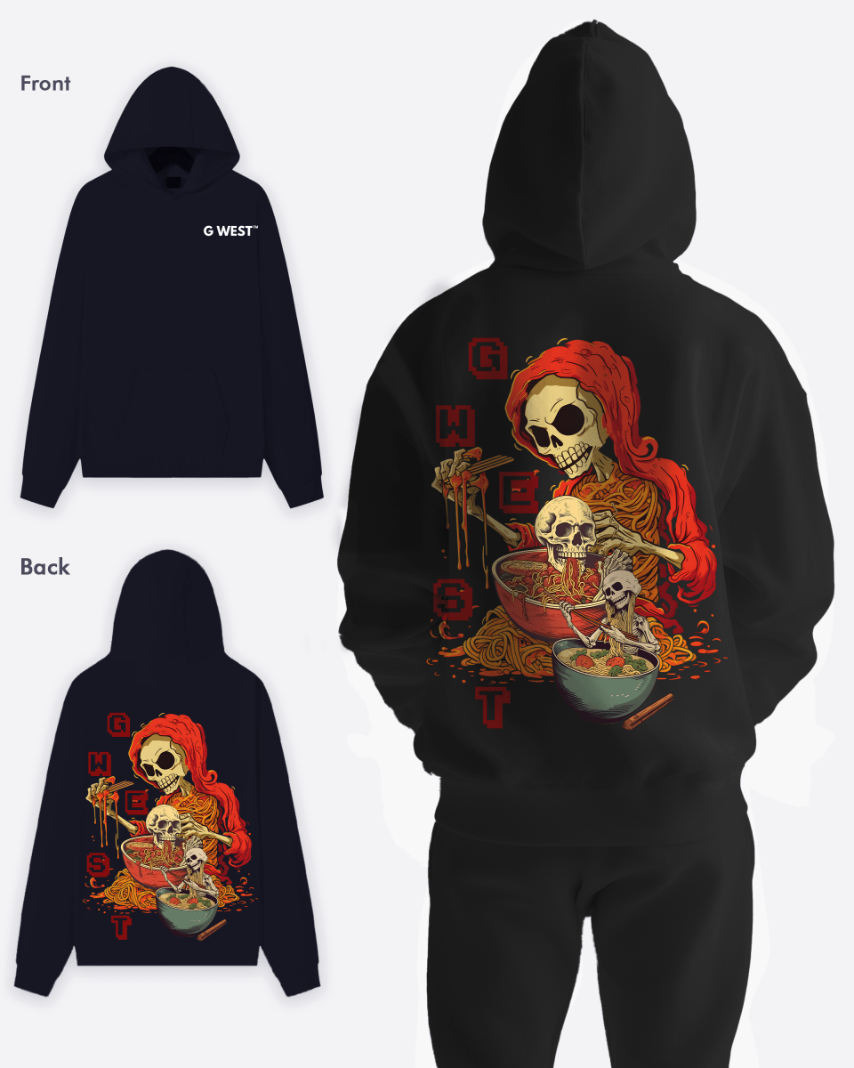 G West Noodle Skelton Heavy Premium Hoodie