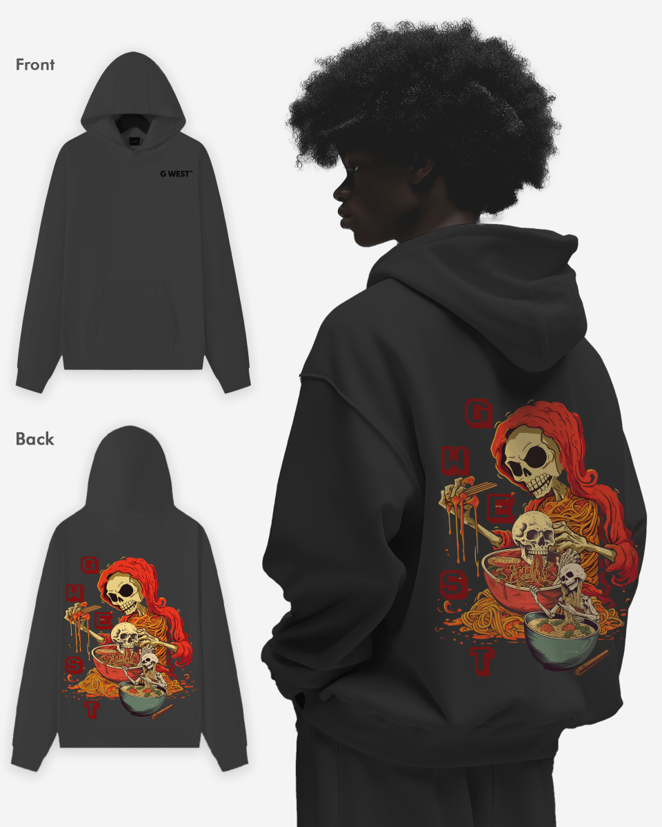 G West Noodle Skelton Heavy Premium Hoodie