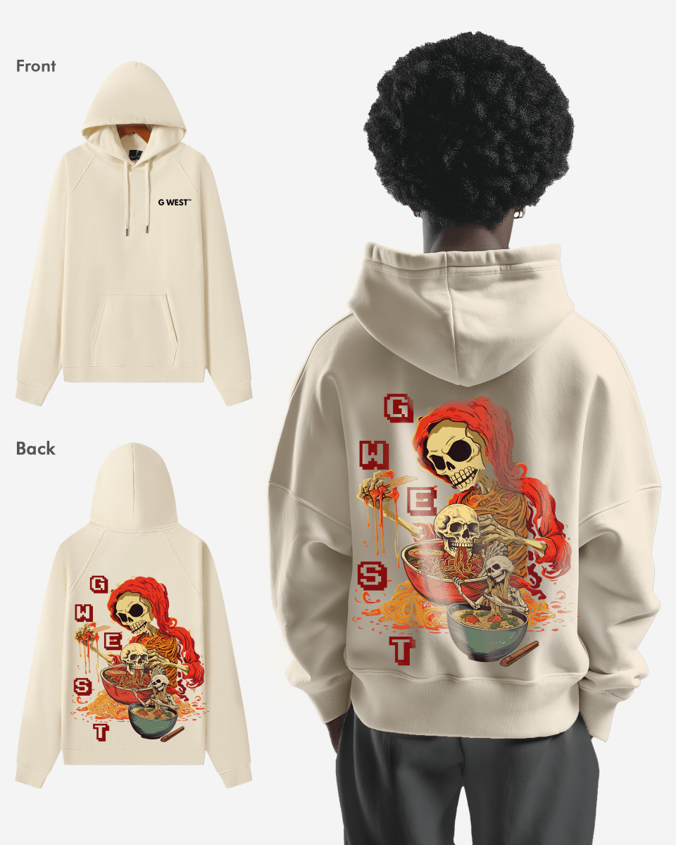 G West Noodle Skelton Heavy Premium Hoodie