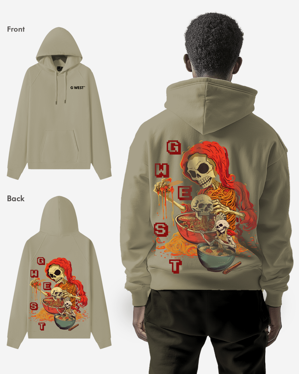 G West Noodle Skelton Heavy Premium Hoodie