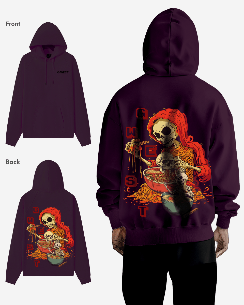 G West Noodle Skelton Heavy Premium Hoodie
