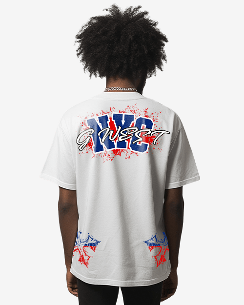G West Nyc Blood Arch Logo T-Shirts Big and Tall