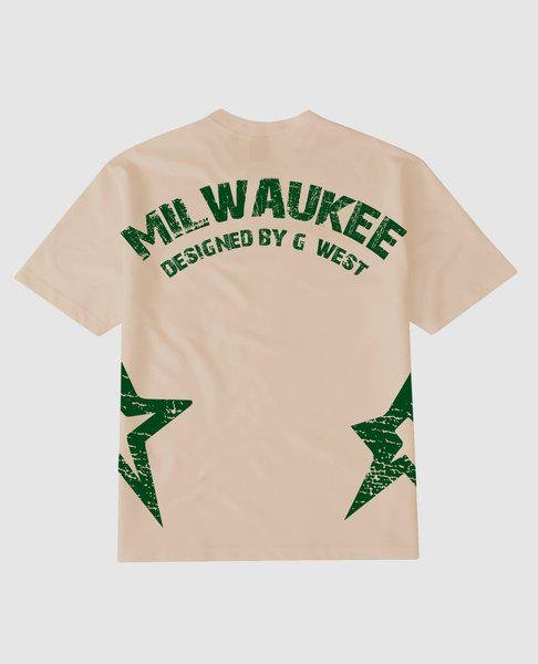 G West Oversized Milwaukee Tan Tee Gwdtfl9075 - 1 Colors