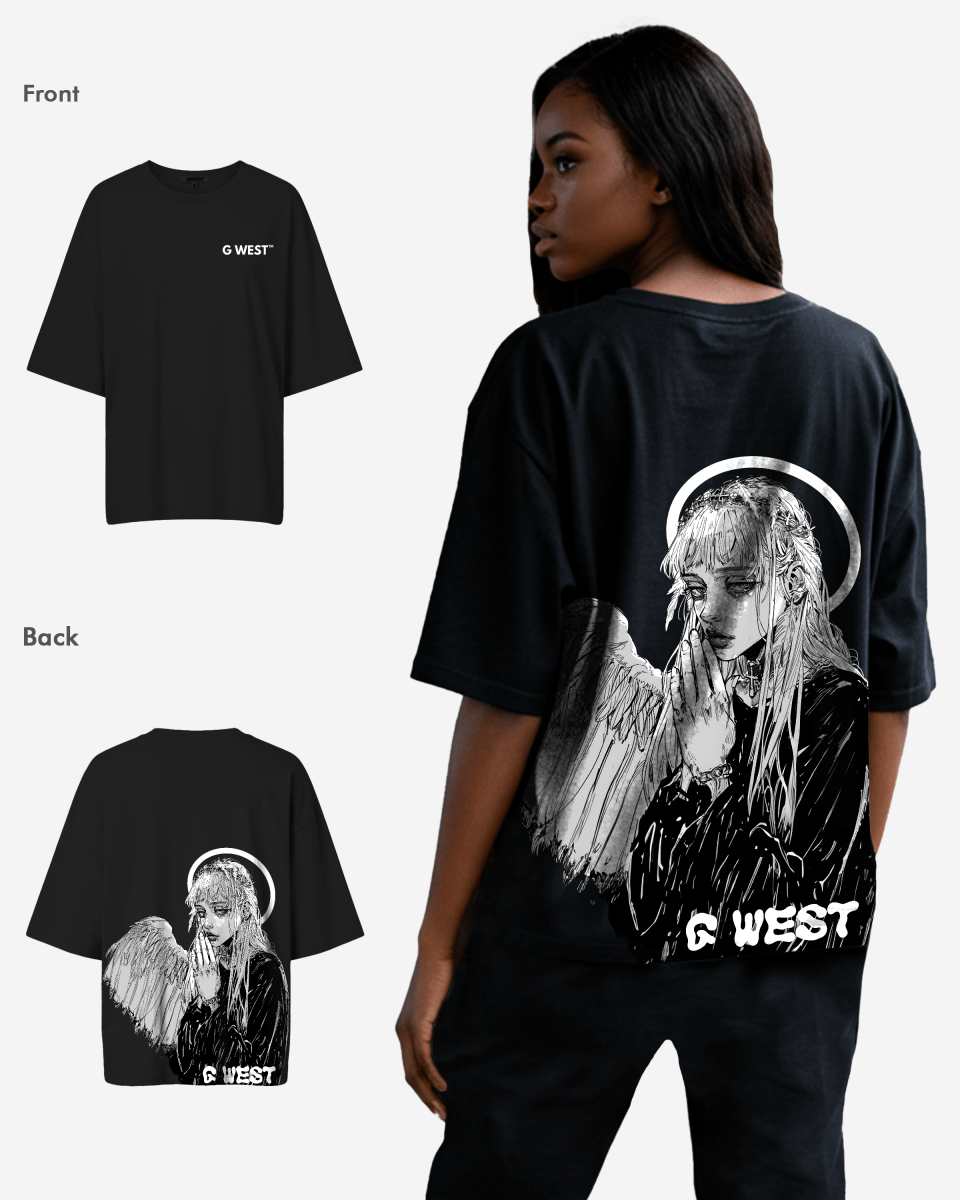G West Oversized Angel Girl Tee -WOMEN