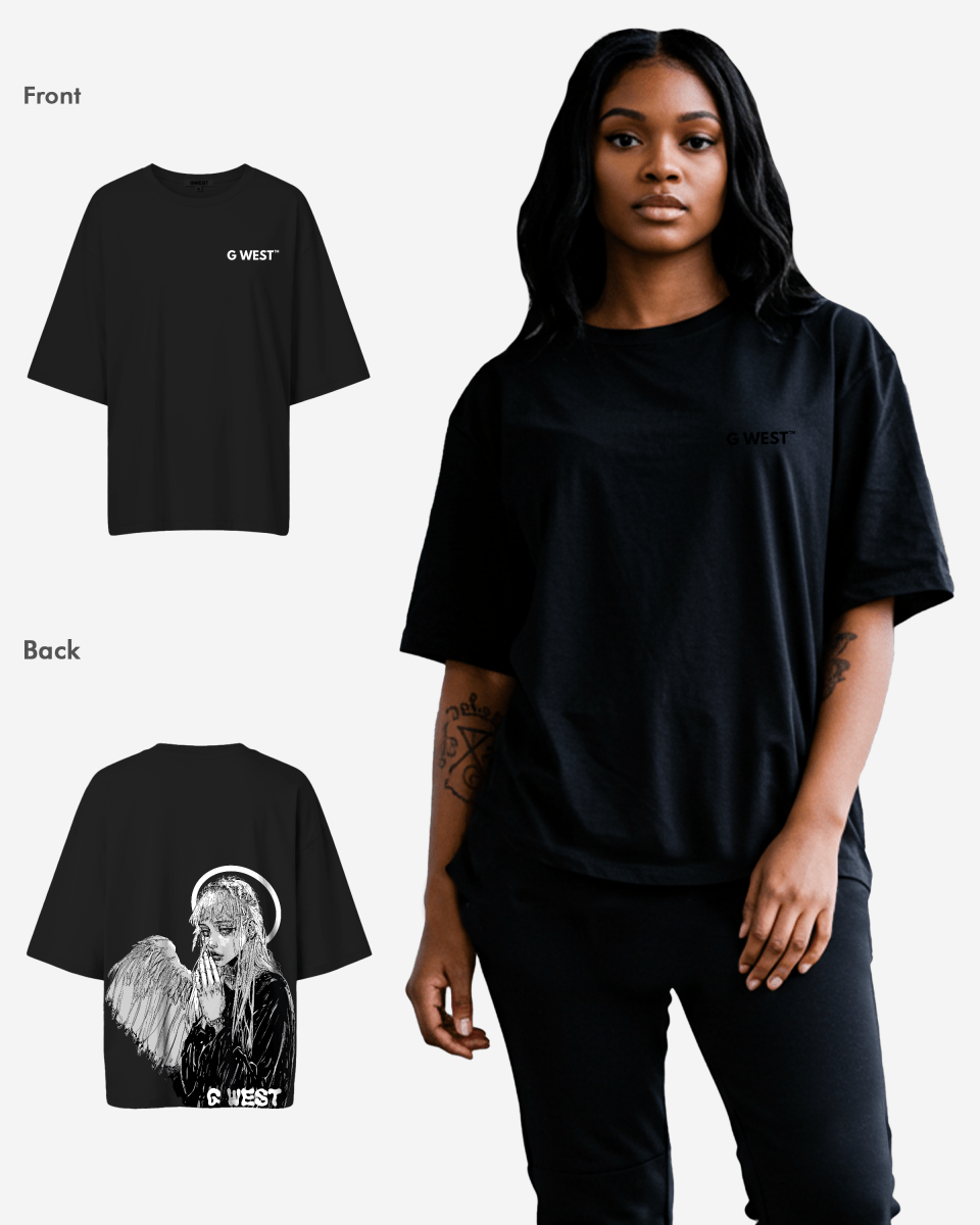 G West Oversized Angel Girl Tee -WOMEN