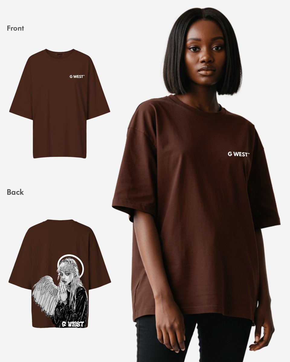 G West Oversized Angel Girl Tee -WOMEN