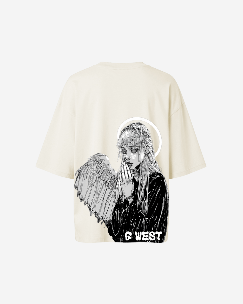 G West Oversized Angel Girl Tee -WOMEN