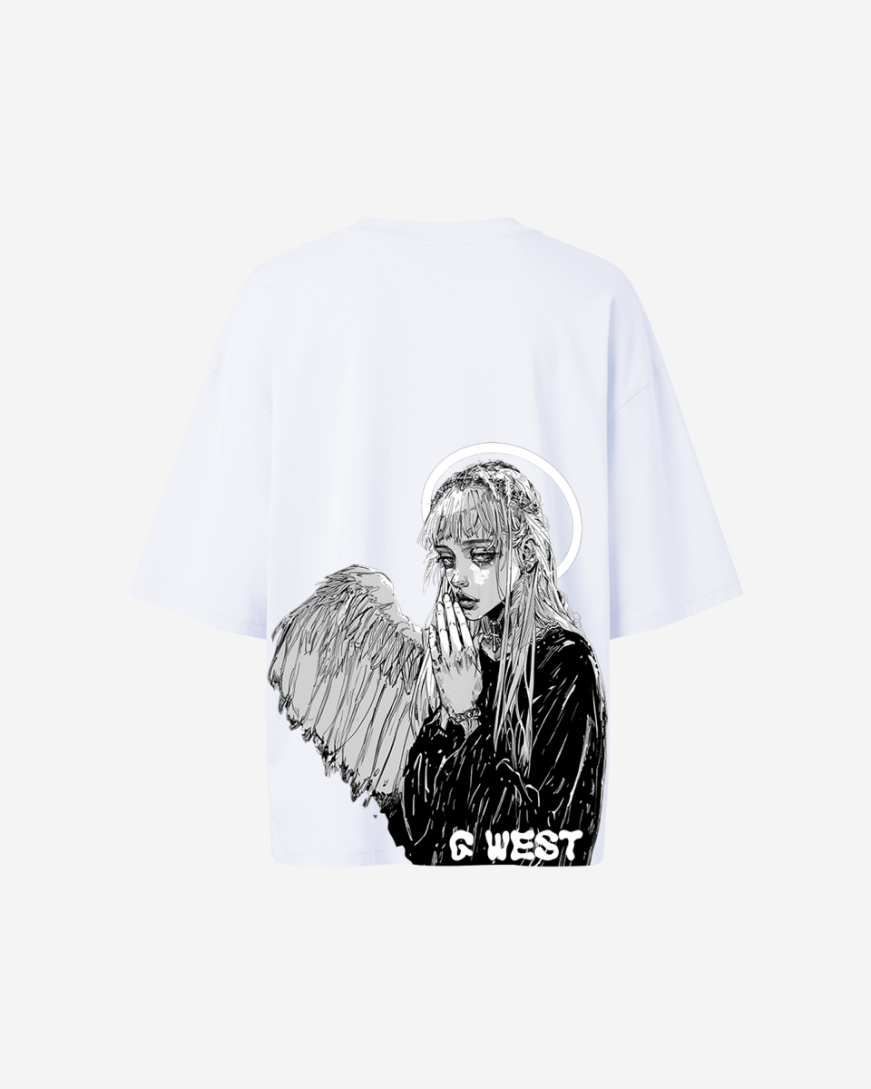 G West Oversized Angel Girl Tee -WOMEN