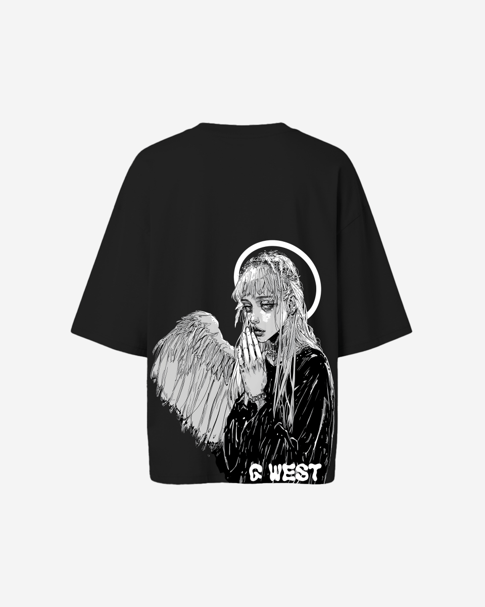 G West Oversized Angel Girl Tee -WOMEN