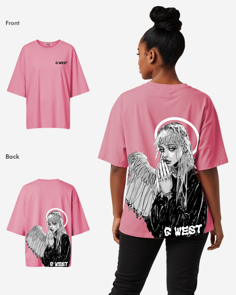 G West Oversized Angel Girl Tee -WOMEN