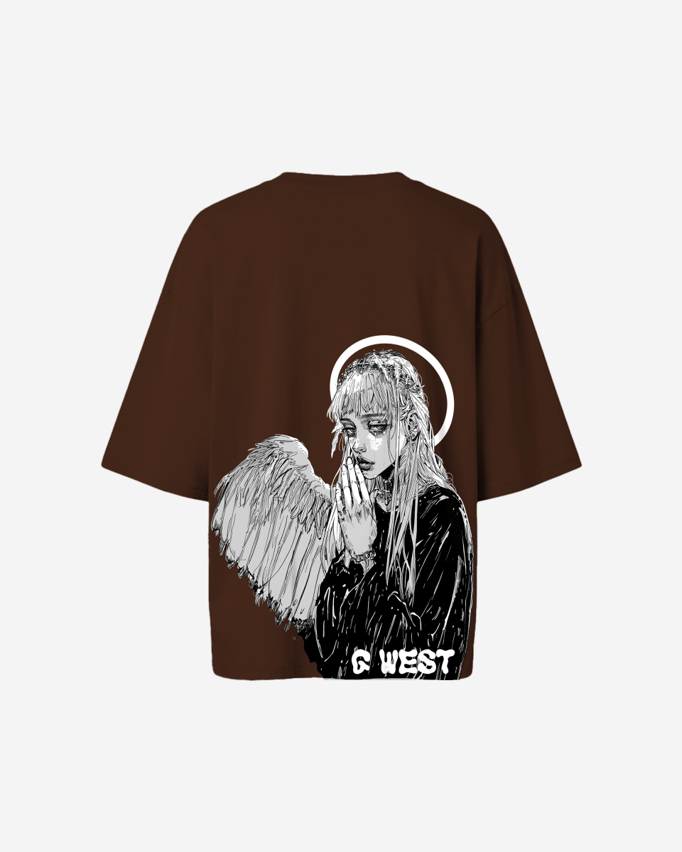 G West Oversized Angel Girl Tee -WOMEN