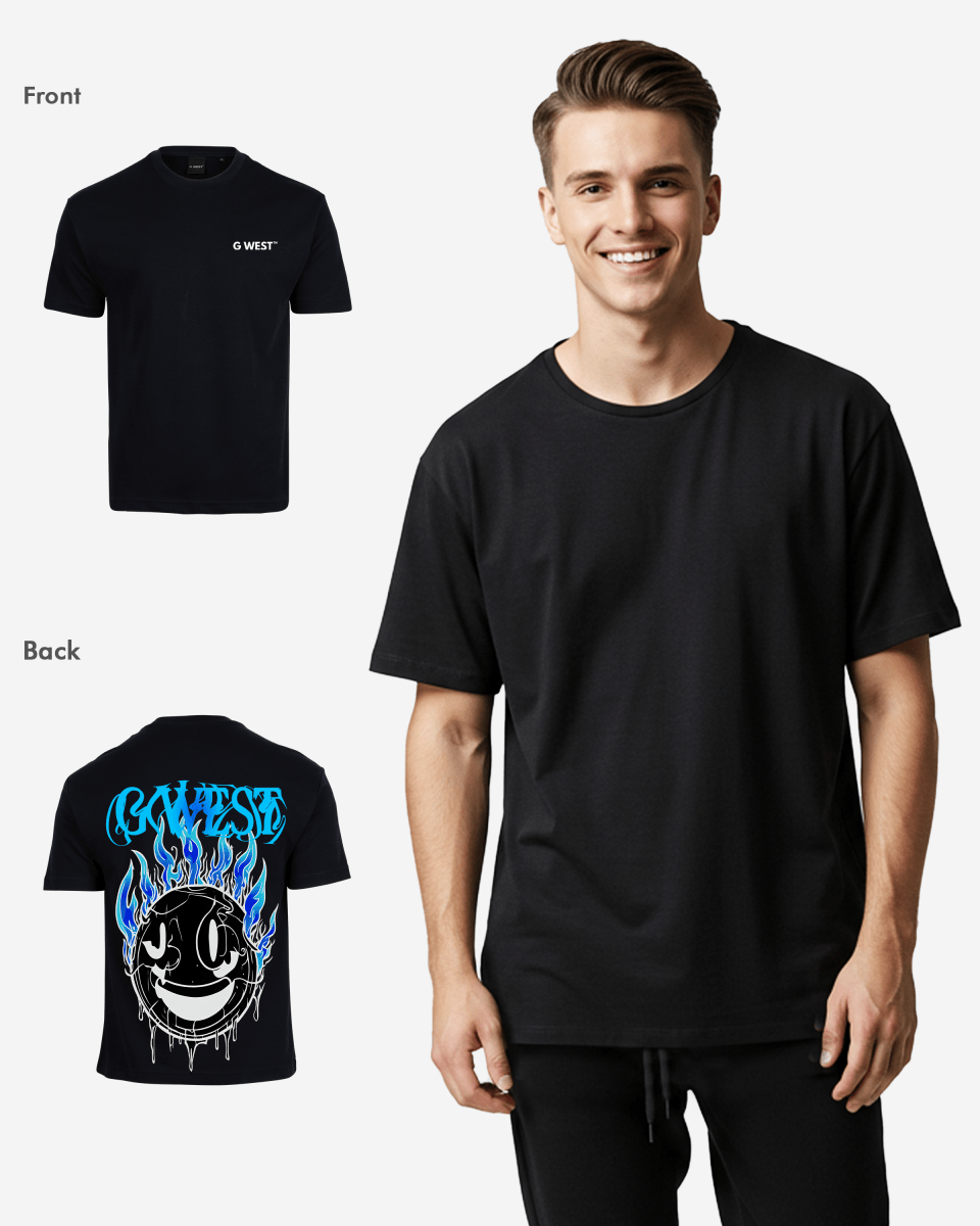 G West Oversized Aqua Smile Tee