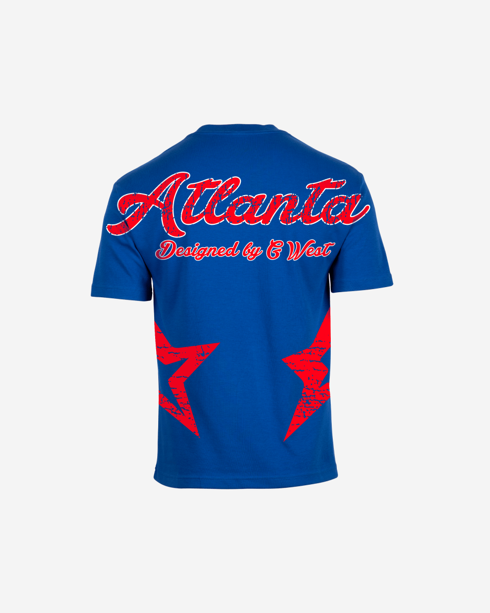 G West Oversized Atlanta Logo Royal Tee
