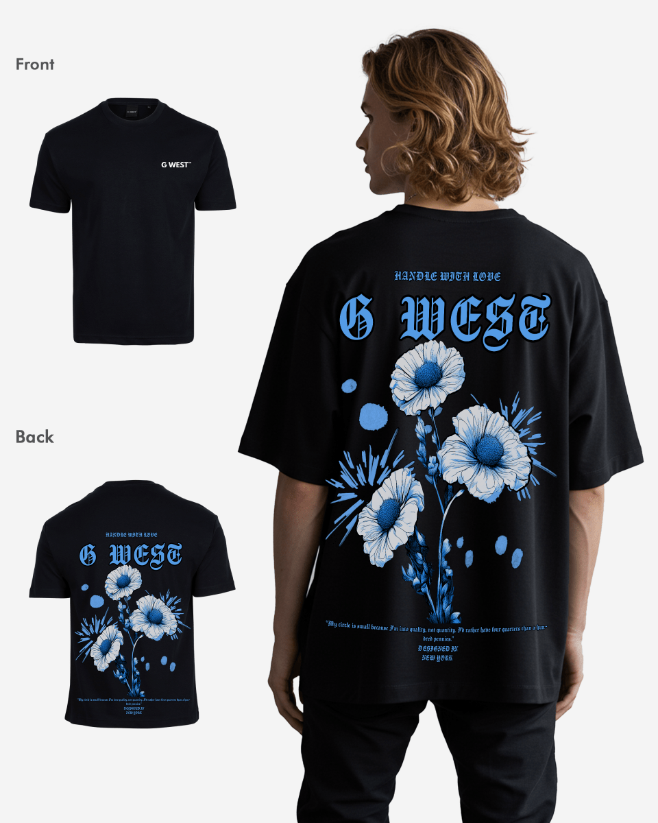 G West Oversized Blue Garden Tee