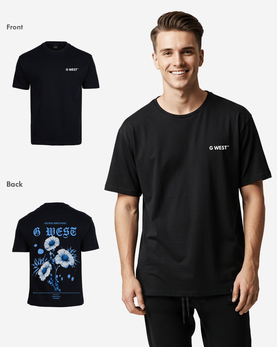 G West Oversized Blue Garden Tee