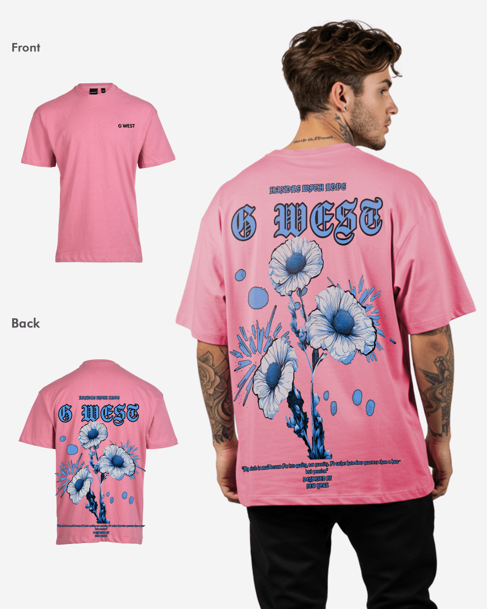 G West Oversized Blue Garden Tee