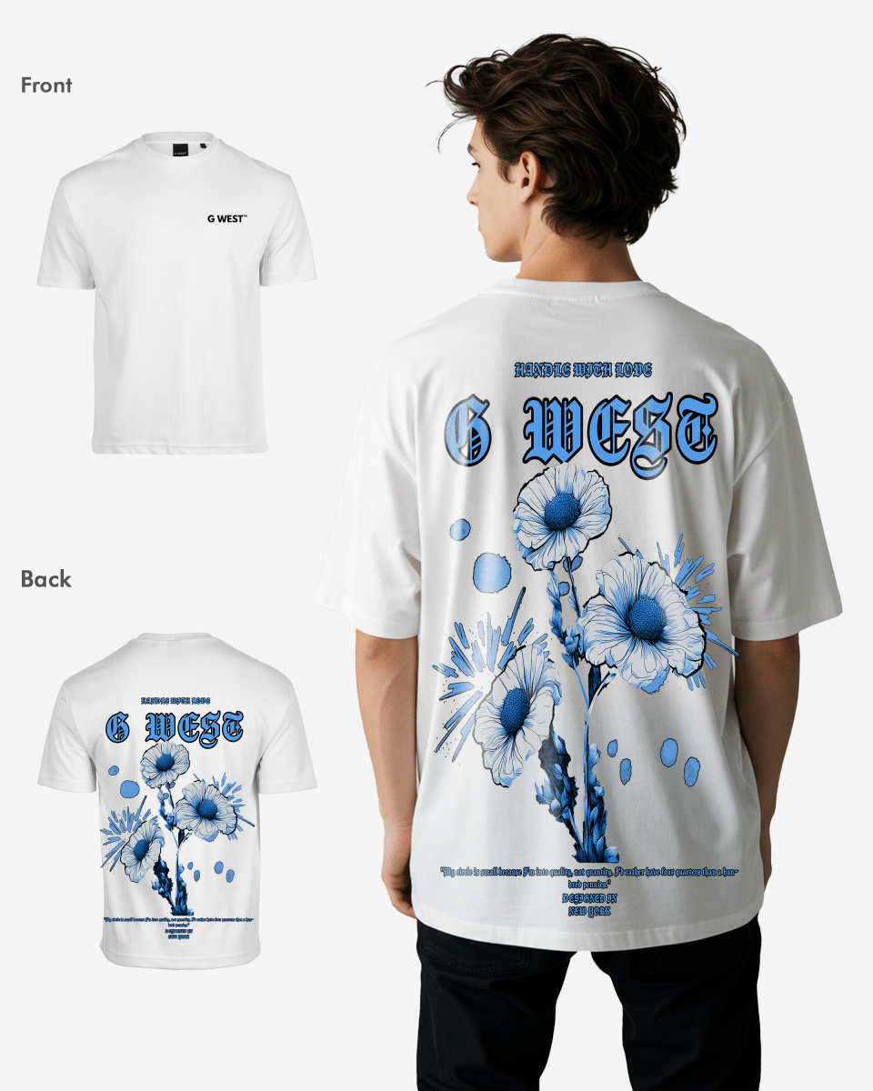 G West Oversized Blue Garden Tee