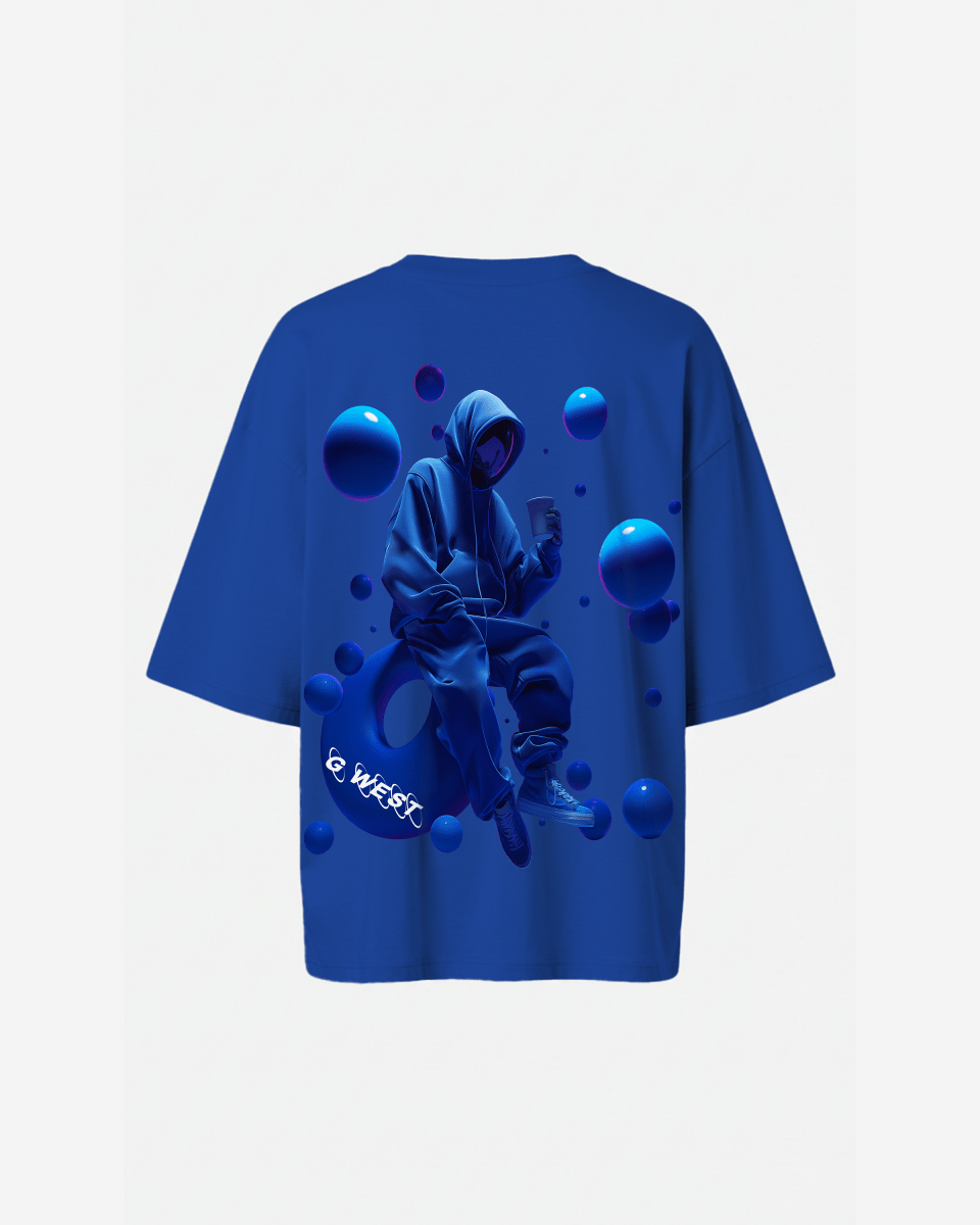 G West Oversized Blue Man Tee - WOMEN