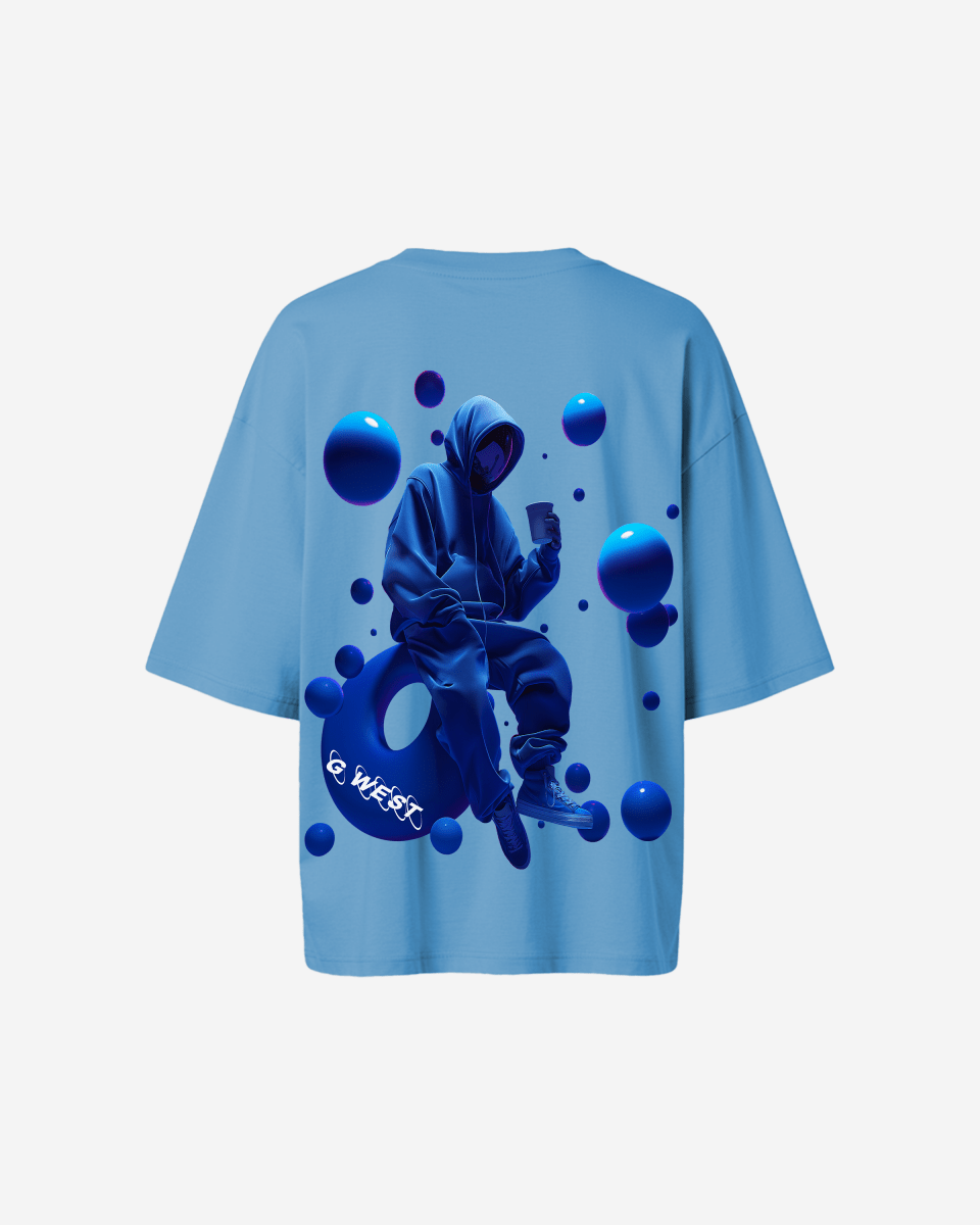 G West Oversized Blue Man Tee - WOMEN