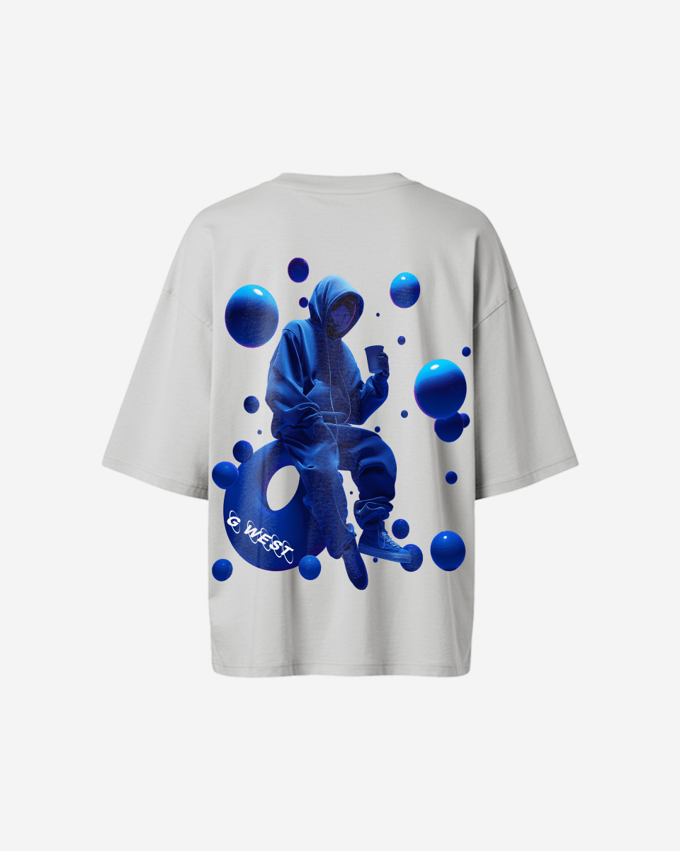 G West Oversized Blue Man Tee - WOMEN