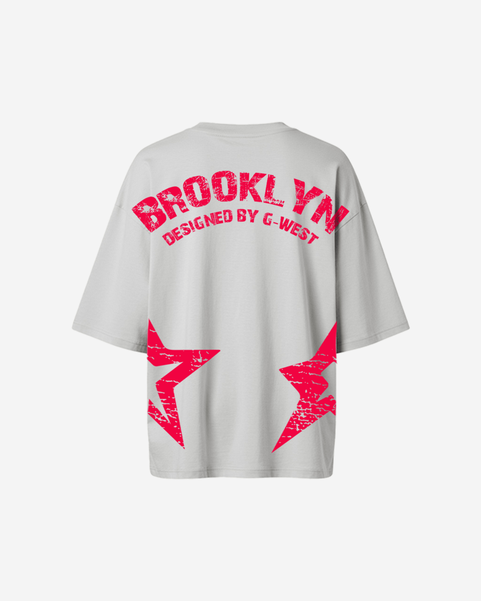 G West Oversized Brooklyn Arch Logo Tee -WOMEN