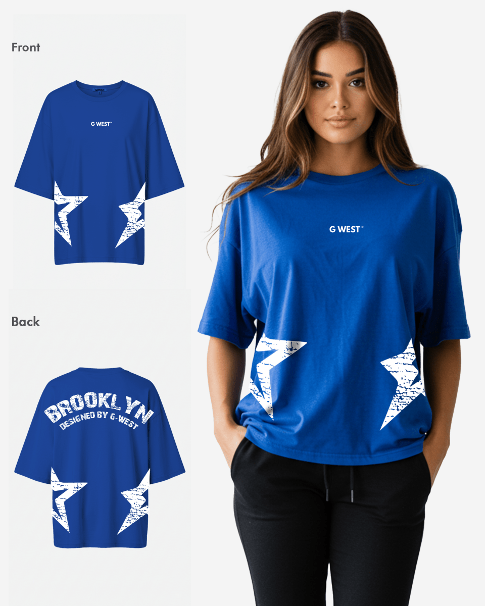 G West Oversized Brooklyn Arch Logo Tee -WOMEN